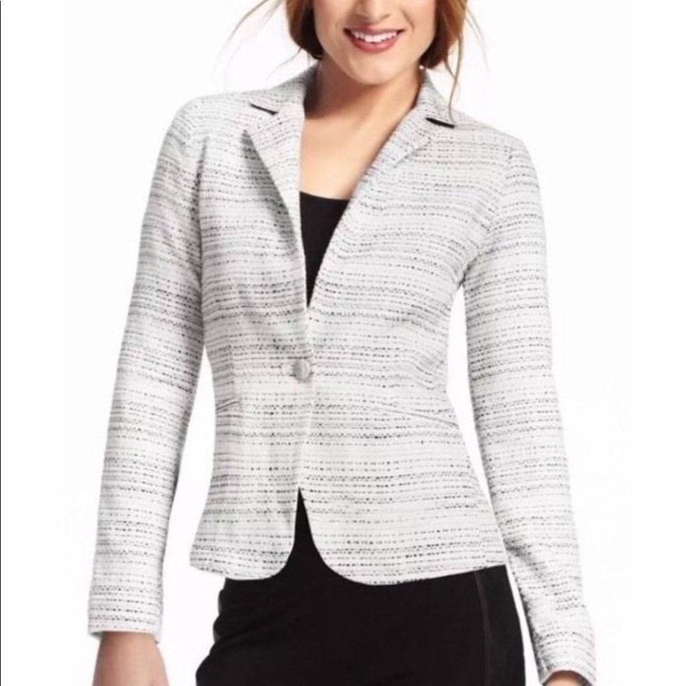 CAbi blazer Black, White, Gray tweed